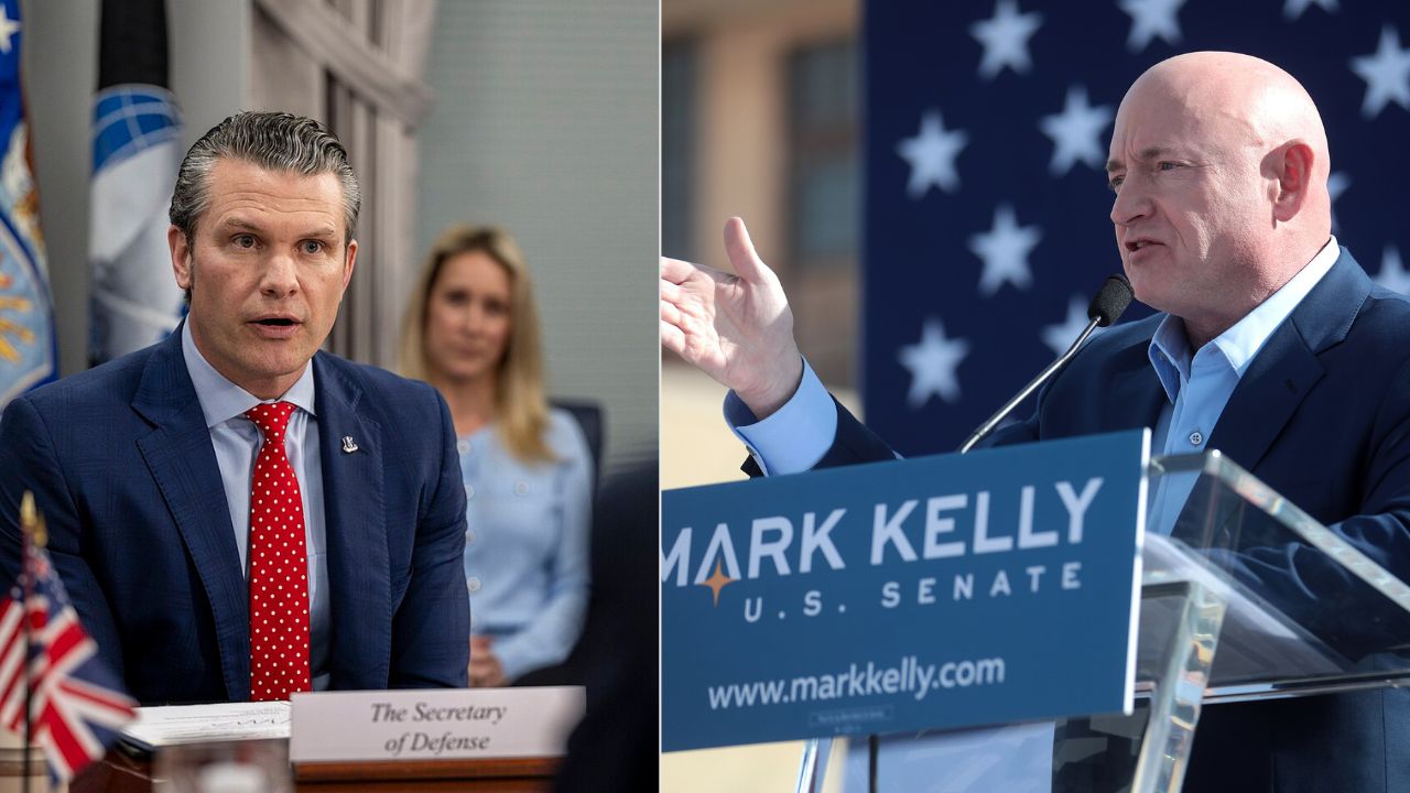 Senator Mark Kelly and Pete Hegseth