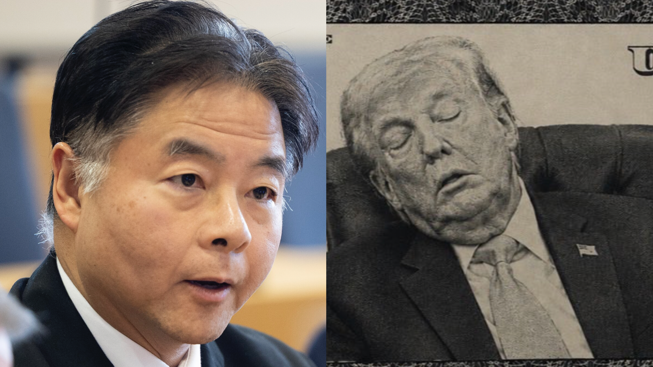 Rep. Lieu Backs Trumps Face On The $250 Bill — If It Shows The President Sleeping On It