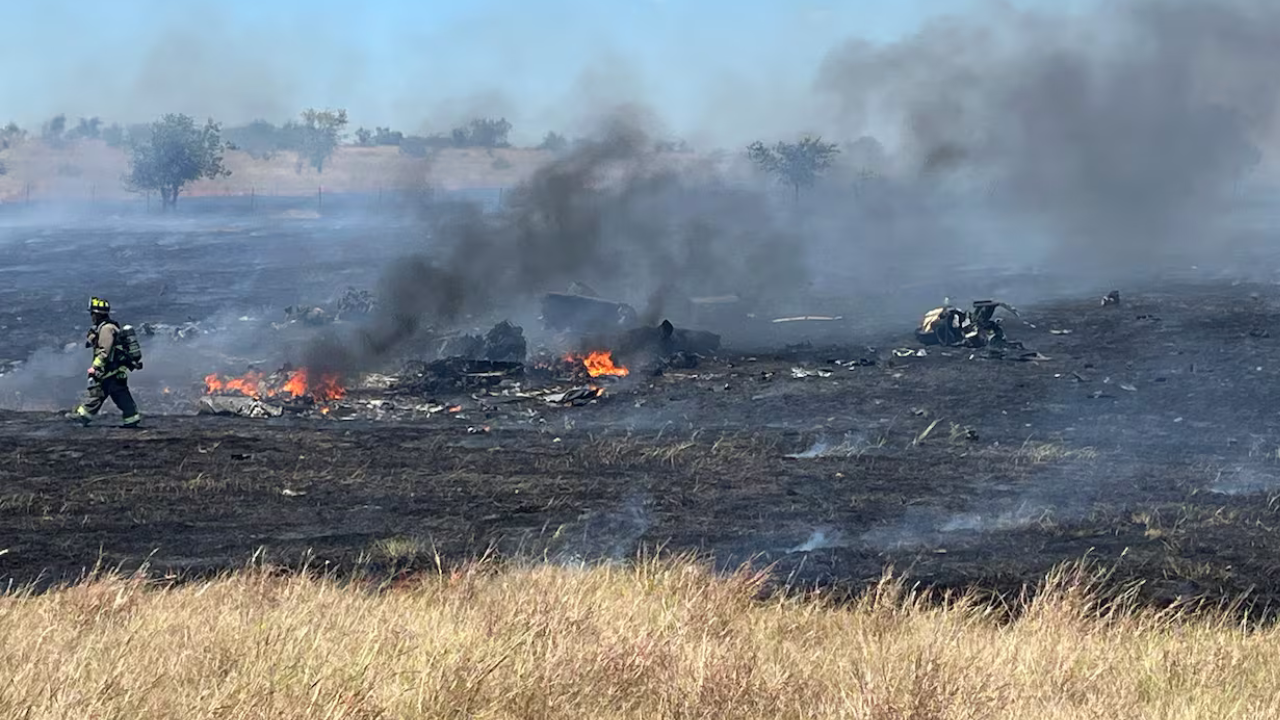 Two Pilots Dead After Apache Helicopter Crashes in Central Texas Field, Sparking Wildfire and Forcing Evacuations — "You Could Tell It Was a Violent Crash," Sheriff's Office Says