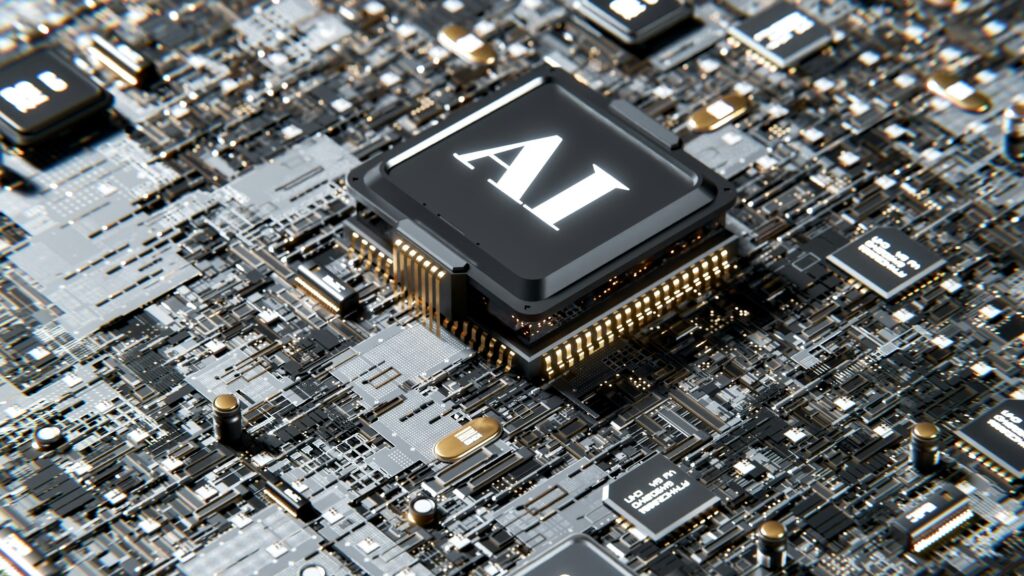 a computer chip with the letter a on top of it