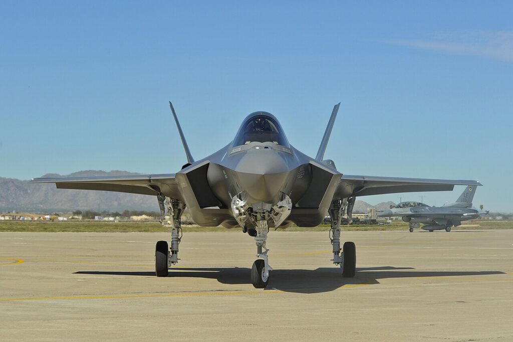 A U.S. Air Force F-35A Lightning II at Luke Air Force Base, Arizona, in 2014. It is the same F-35A type Germany is receiving, not a German aircraft.