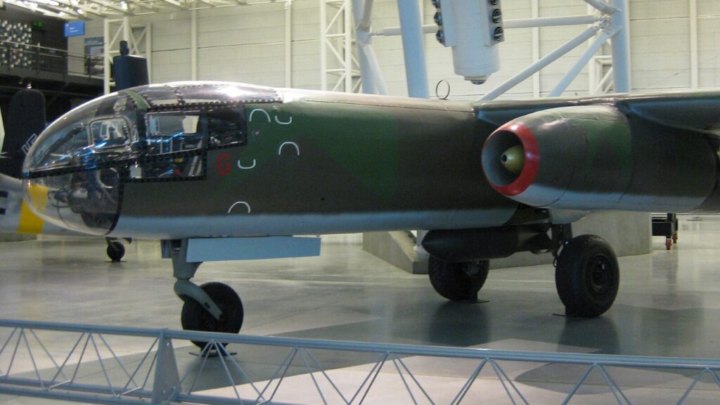 The Arado Ar 234 B-2 Blitz on display at the Smithsonian's Steven F. Udvar-Hazy Center
