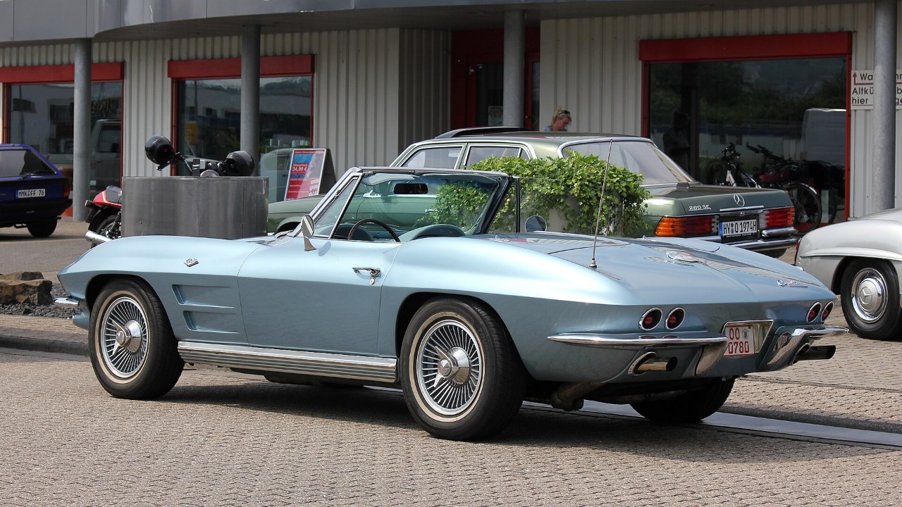 A second-generation (C2) Chevrolet Corvette of the Grand Sport's era. This is not Grand Sport chassis 003.