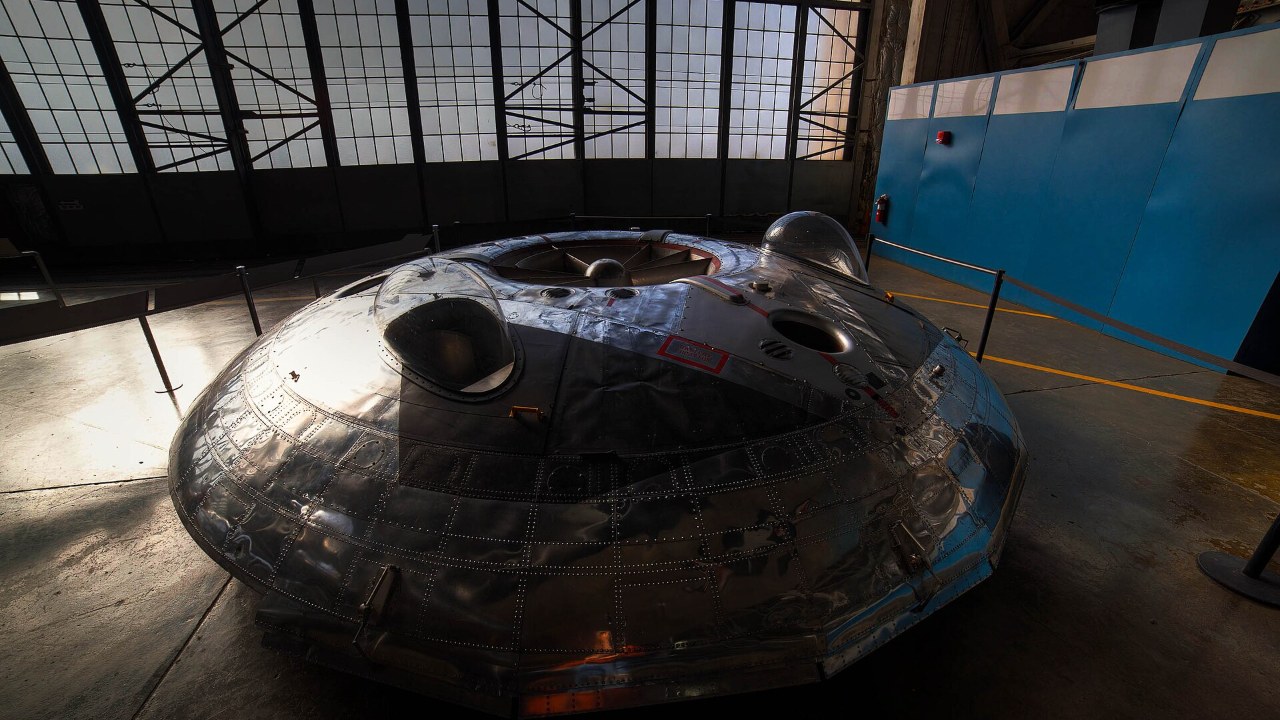 The Avrocar on display at the National Museum of the United States Air Force.