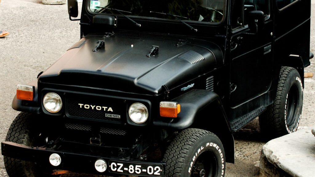 Black Toyota Land Cruiser 40 Series parked outdoors