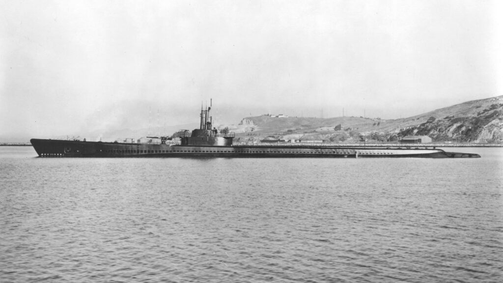 World War II submarine USS Tang on the surface