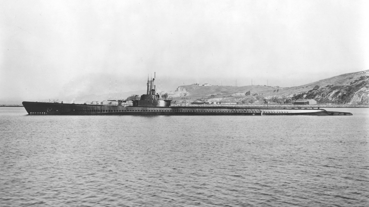 World War II submarine USS Tang on the surface