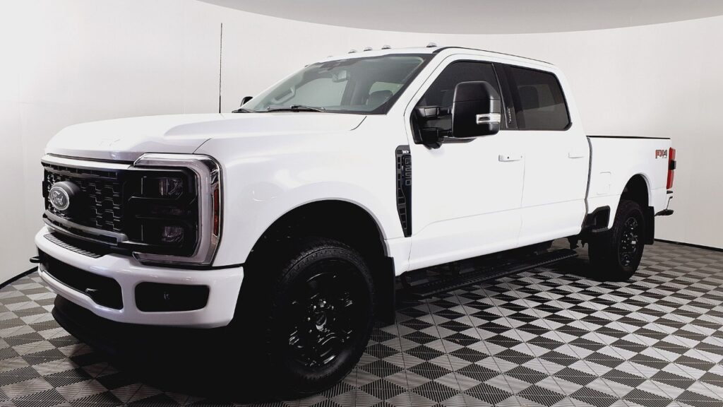 A white 2024 Ford F-250 Super Duty pickup