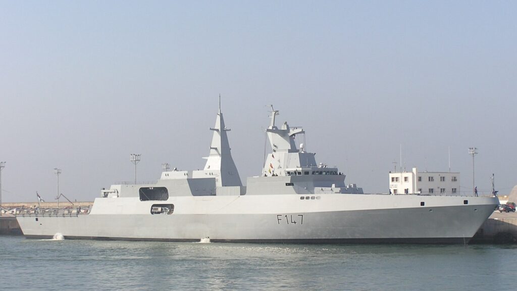 MEKO A-200 frigate in port